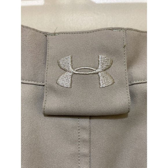 Under Armour Performance Golf Shorts Mens 34R Beige Flat Front Pockets Logo - Picture 6 of 12